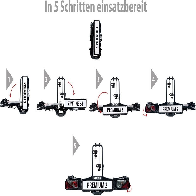 Eufab Premium II cykelstativ til 2 cykler - Billede 7